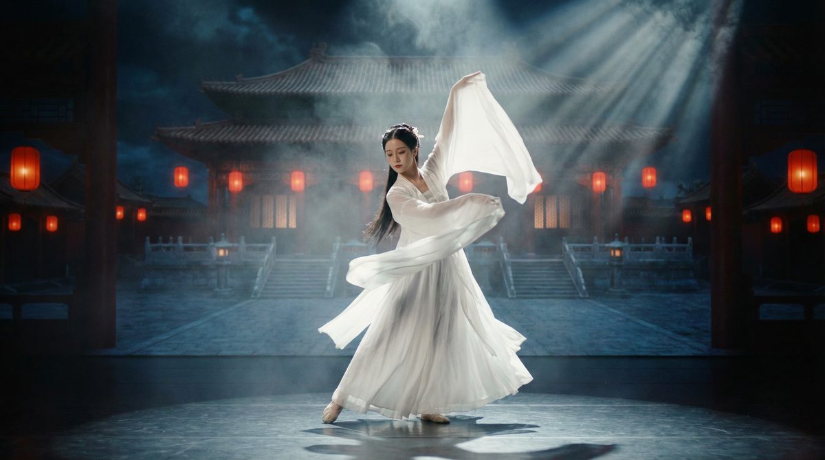 抖漫古典舞蹈视频《月下飞天》